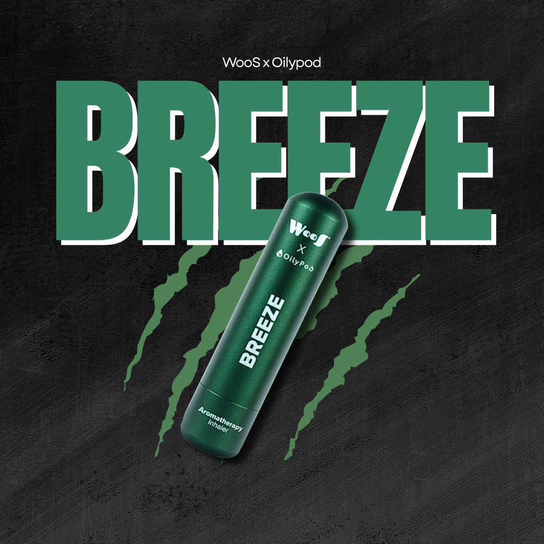 WooS x OilyPod Aromatherapy Inhaler - BREEZE | Clear Mind & Easy Breathing