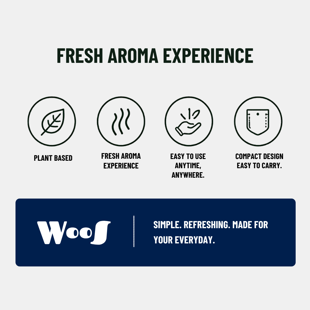 WooS Wood Aromatherapy Combo | Set Aromaterapi Kayu Premium | WooS 木质芳疗吸嗅棒套装
