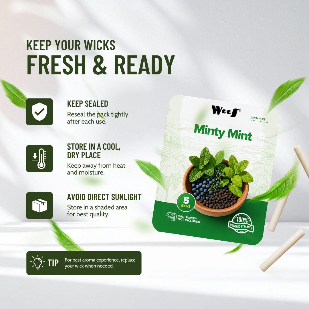 WooS Aroma Wicks | Replacement Wicks For WooS Mini (DEVICE SOLD SEPARATELY)