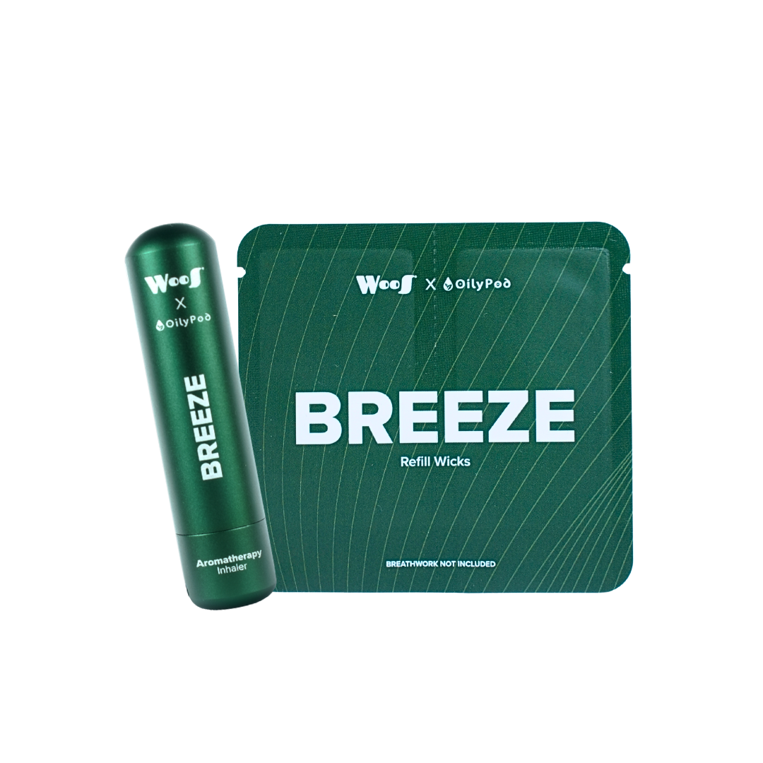 WooS x OilyPod Aromatherapy Inhaler - BREEZE | Clear Mind & Easy Breathing
