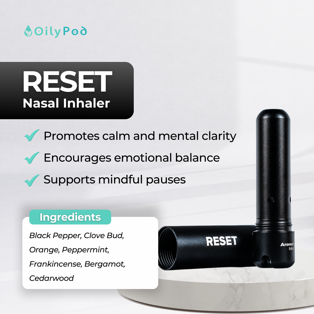 WooS x OilyPod RESET – Aromatherapy Inhaler for Mood Reset & Stress Relief