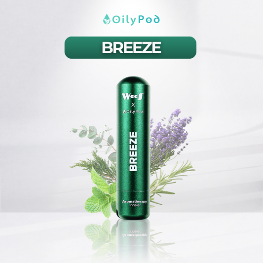 WooS x OilyPod Aromatherapy Inhaler - BREEZE | Clear Mind & Easy Breathing