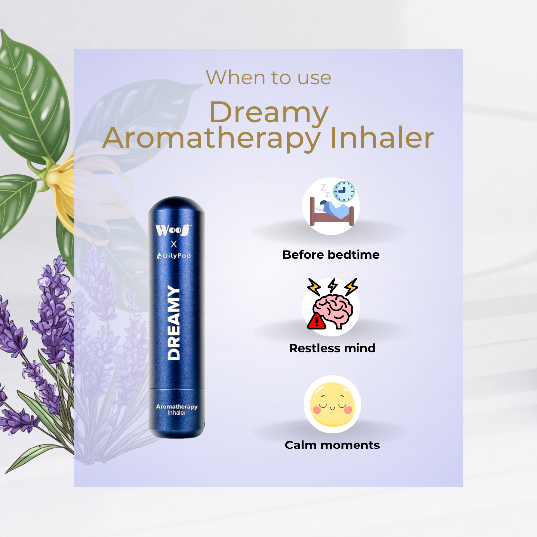 WooS x OilyPod Aromatherapy Inhaler - DREAMY | Relaxing for Sleep & Calm Nights