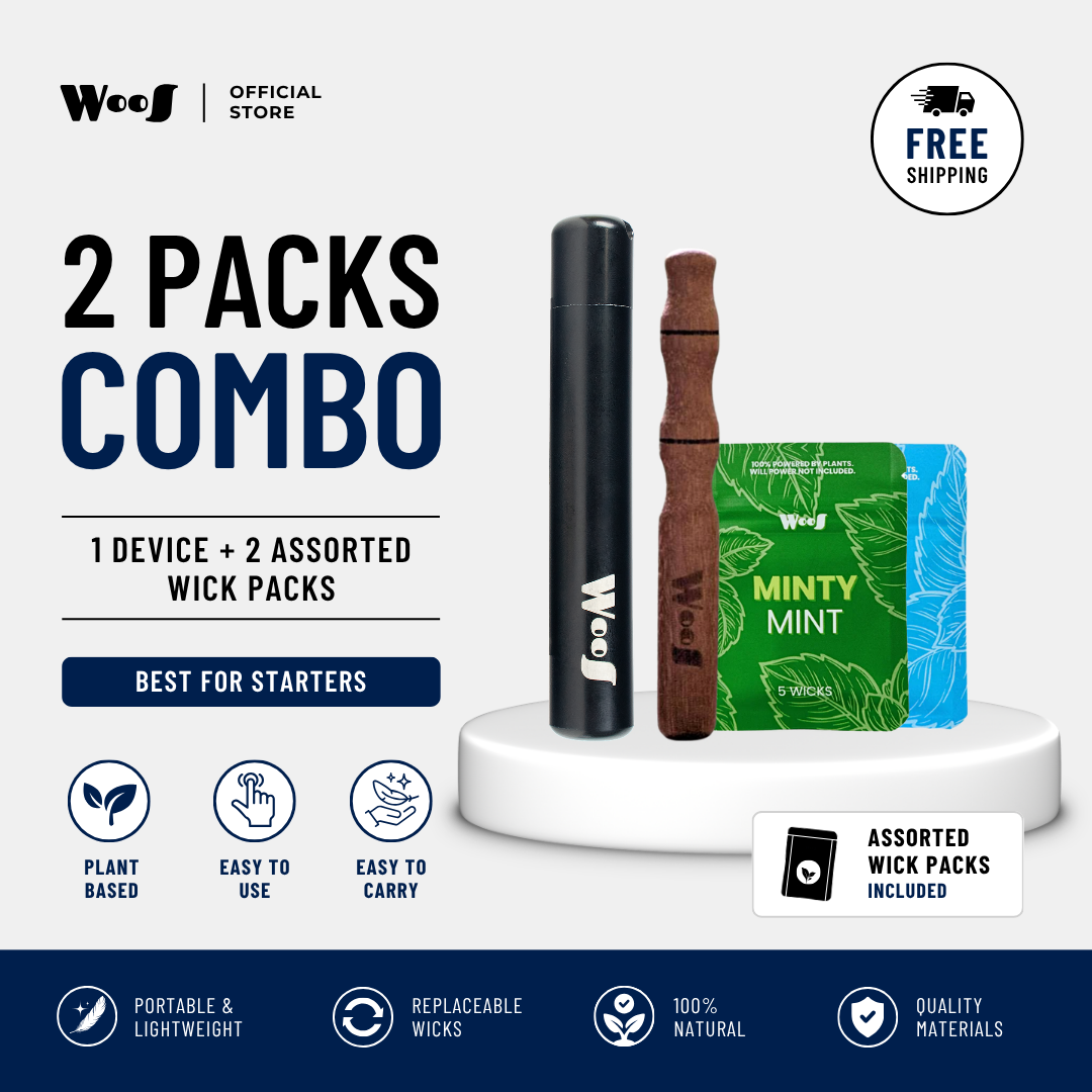 how to use packs disposable vape WooS Combo (smoking & vaping cessation device)