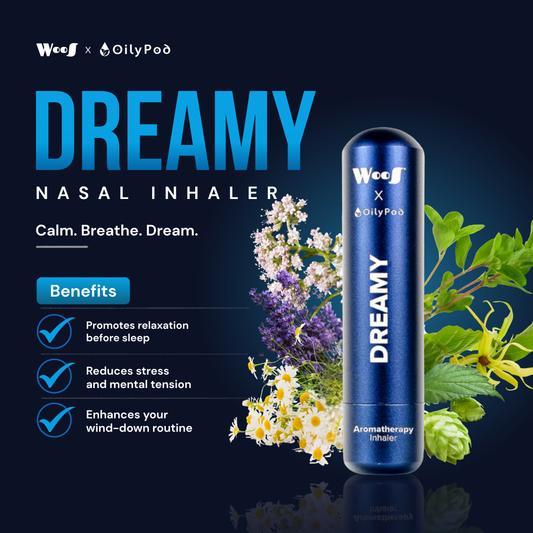 WooS x OilyPod Aromatherapy Inhaler - DREAMY | Relaxing for Sleep & Calm Nights